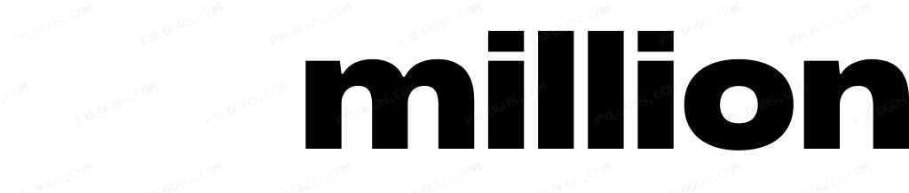 Million Wordmark Logo PNG with transparent background