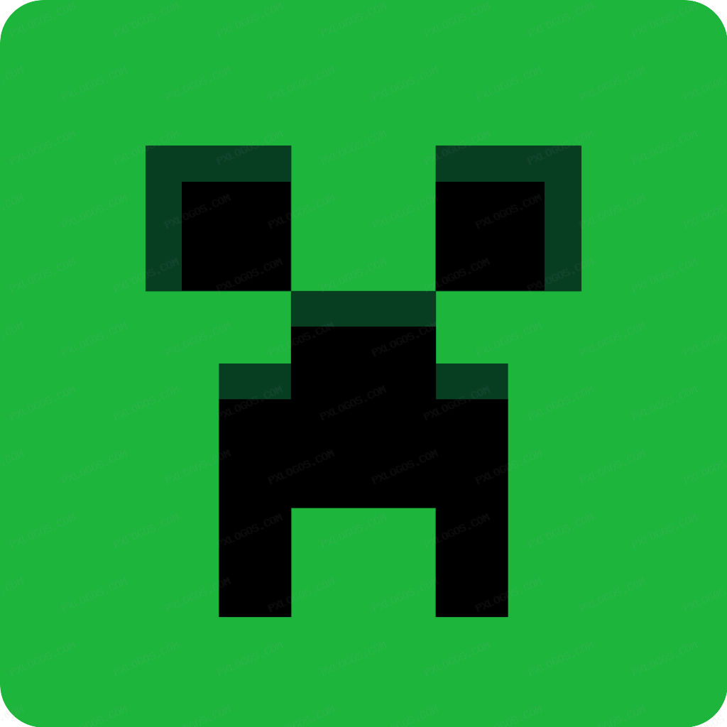 Minecraft Creeper Logo PNG with transparent background