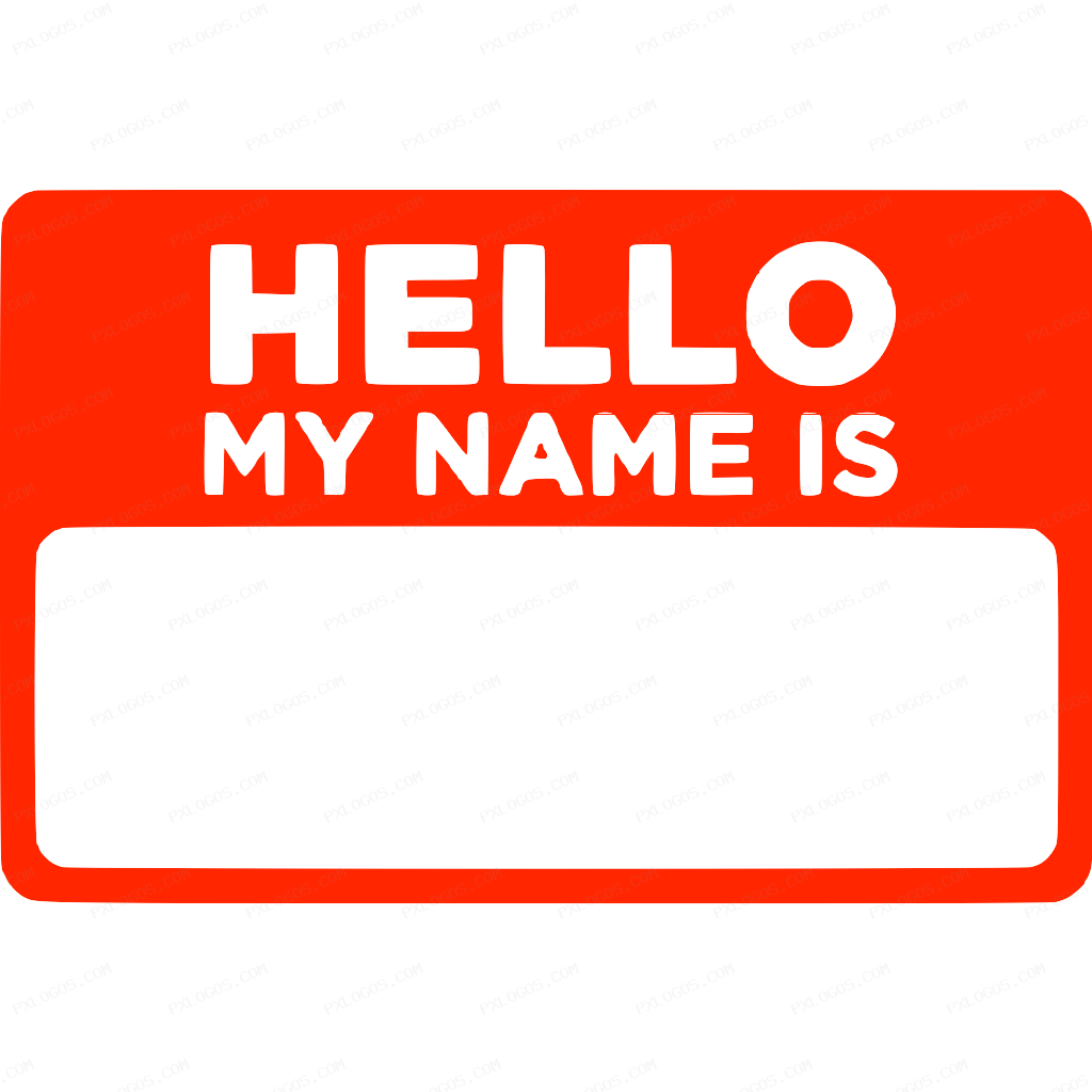 Nametag Logo PNG with transparent background