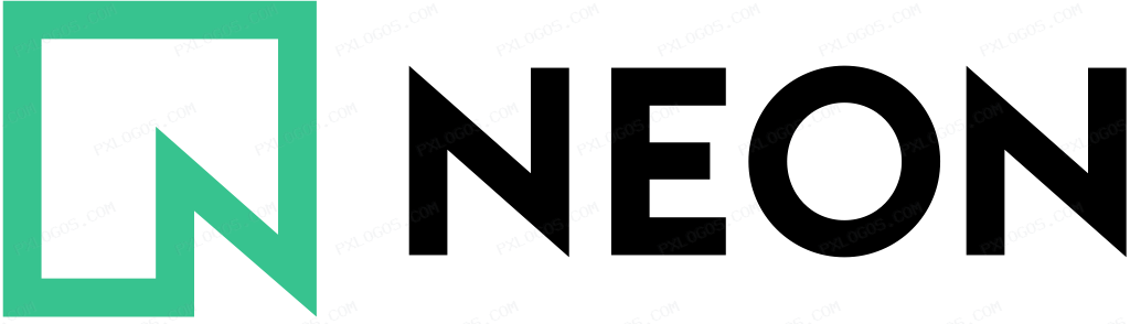 Neon Wordmark Logo PNG with transparent background