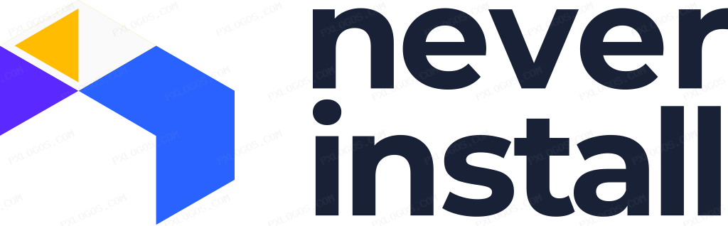Neverinstall Wordmark Logo PNG with transparent background