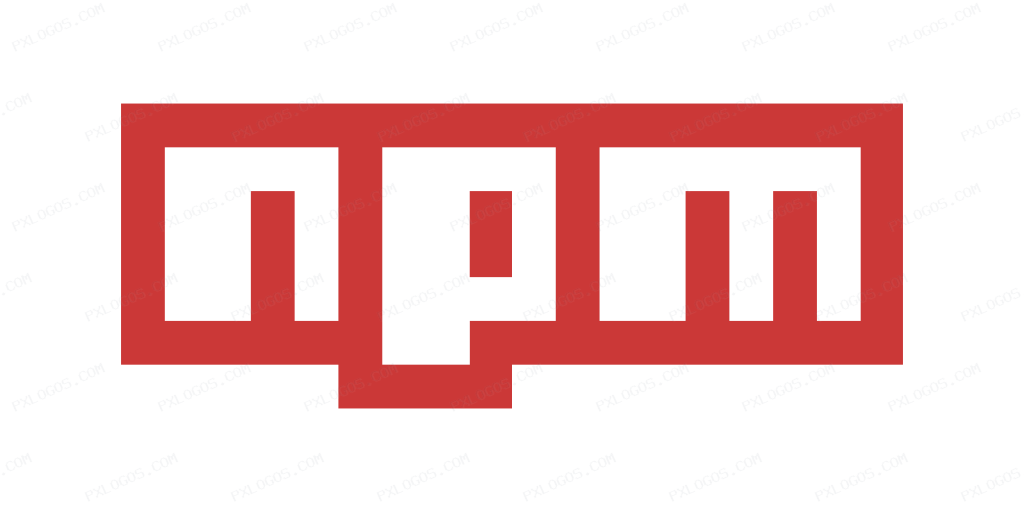 Npmjs Wordmark Logo PNG with transparent background