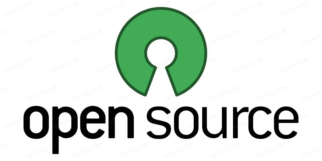 Opensource Wordmark Logo PNG with transparent background