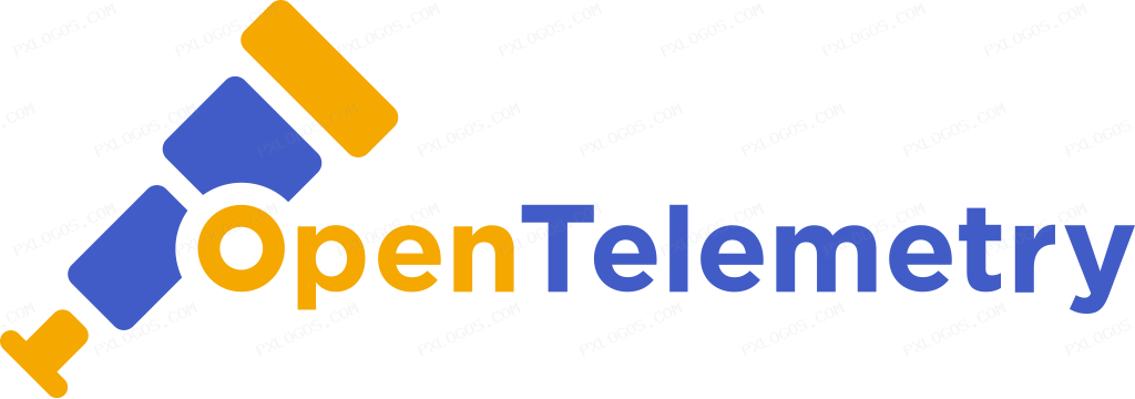 Opentelemetry Wordmark Logo PNG with transparent background