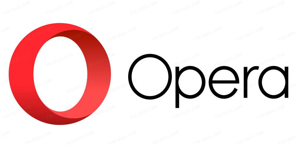 Opera Wordmark Logo PNG with transparent background