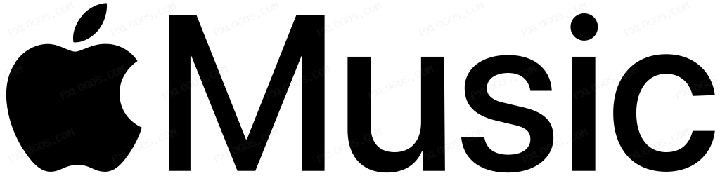 Apple Music Wordmark Logo PNG with transparent background