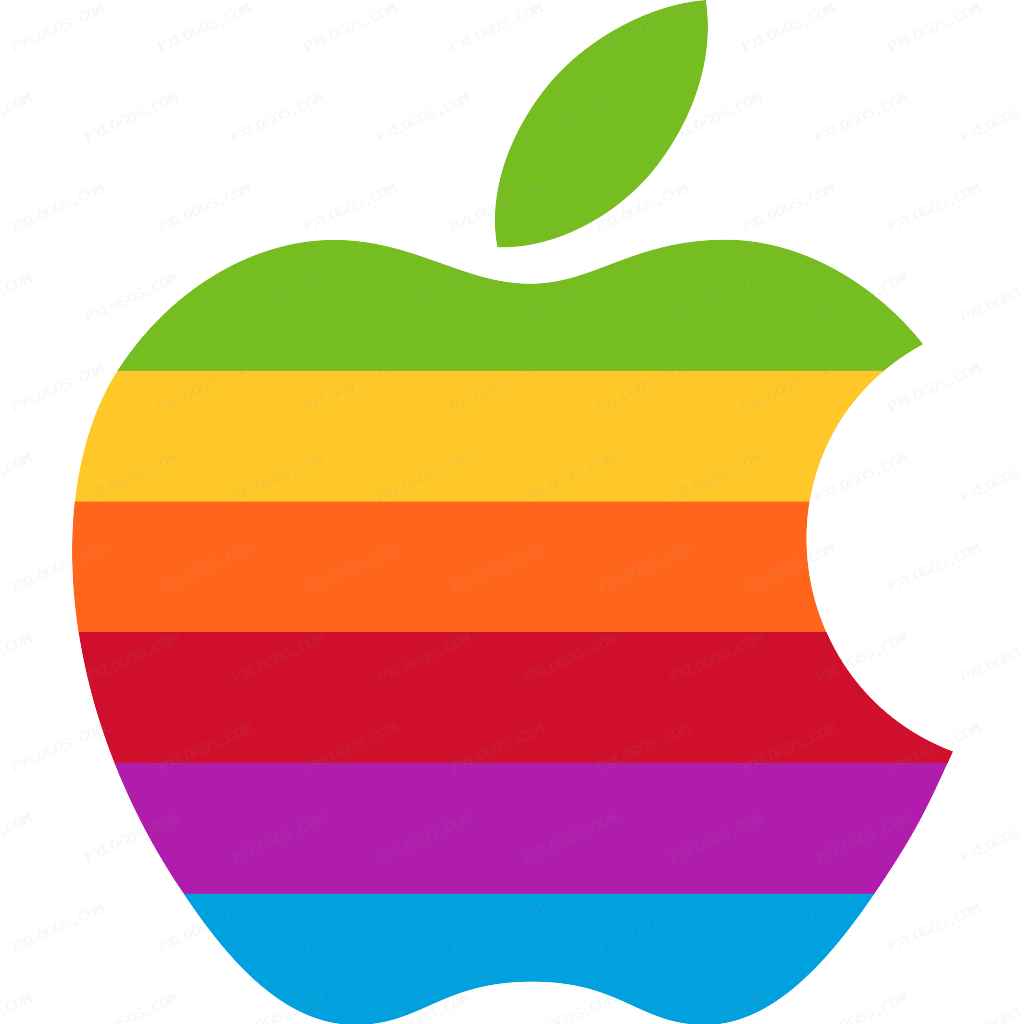 Apple Retro Logo PNG with transparent background