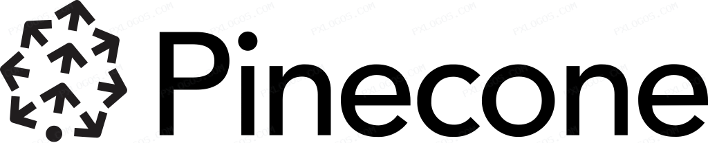 Pinecone Wordmark Logo PNG with transparent background