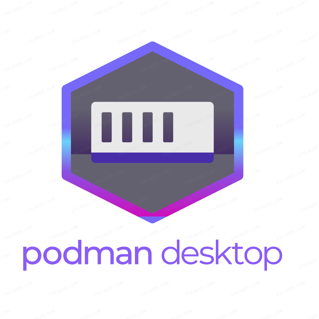 Podman Desktop Logo PNG with transparent background