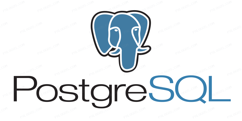 PostgreSQL Wordmark Logo PNG with transparent background